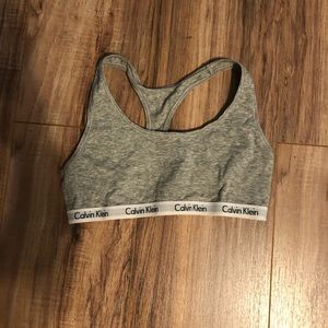 Calvin Klein Grey Sports Bra Small